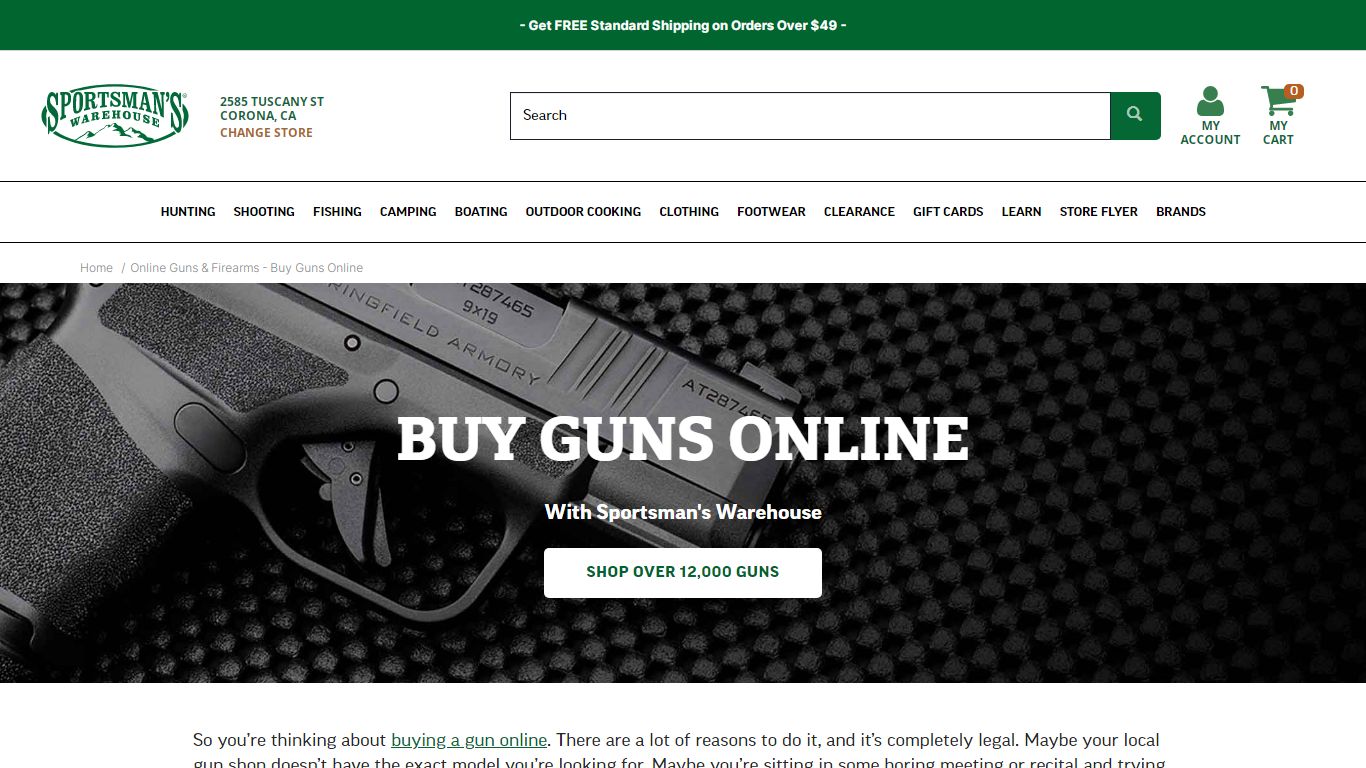 Online Guns & Firearms - Buy Guns Online | Sportsman's Warehouse